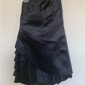 Calvin Klein Black Strapless Cocktail After 5 Dress Sz 8.  Beautiful details.